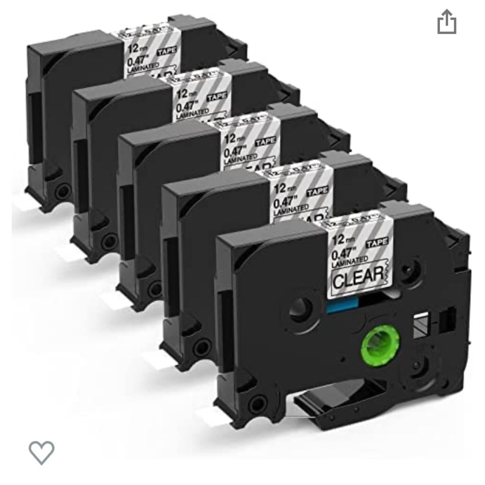 🆕 Labelife Compatible Brother Label Tape Replacement for Tze Tape 12mm